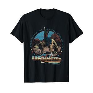 Waylon Jennings  Merchandise Black Cowboy TShirt